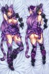 amber_eyes anus black_body black_fur black_hair blush breasts butt clothed clothing dakimakura dakimakura_design female fur genitals hair hand_on_leg hand_on_thigh inner_ear_fluff legwear long_hair looking_at_viewer looking_back lying monster_girl_(genre) multicolored_body multicolored_fur multicolored_hair nipples no_underwear on_back purple_body purple_fur purple_hair pussy smile solo spread_pussy spreading tuft monorus monster_girl_encyclopedia cheshire_cat_(mge) animal_humanoid cat_humanoid cheshire_cat_(species) domestic_cat felid felid_humanoid feline feline_humanoid felis humanoid mammal mammal_humanoid 2014 hi_res