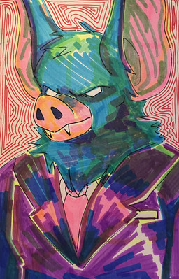 business business_suit clothing male necktie solo suit wiprogress dispatch sonar_(dispatch) bat humanoid mammal werebat werecreature absurd_res hi_res traditional_media_(artwork)