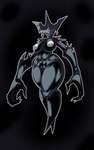 ambiguous_gender big_breasts big_butt breasts butt female latex mask pawnqueen pawns_(fattmana) solo thick_thighs fattmana goo_creature latex_creature living_latex 5:8 hi_res