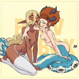 4_horns 5_fingers apode areola arm_around_shoulders bedroom_eyes black_body black_horn black_scales black_tail blonde_eyebrows blonde_hair blue_body blue_scales blue_tail blush blush_lines bodily_fluids braided_hair breast_size_difference breasts brown_areola brown_body brown_eyebrows brown_eyes brown_hair brown_nipples brown_skin butt clothing collarbone colored_nails duo erect_nipples eye_roll eyebrows eyelashes female female/female female_humanoid female_penetrated female_penetrating female_penetrating_female fingernails fingers garter_belt garter_straps genital_fluids green_eyes hair horn humanoid_on_humanoid humanoid_penetrated humanoid_penetrating humanoid_penetrating_humanoid humanoid_pointy_ears interspecies legless legwear licking licking_lips licking_own_lips lips long_fingernails long_hair looking_at_viewer looking_pleasured medium_breasts mostly_nude_female mostly_nude_humanoid multi_horn multicolored_body multicolored_scales multicolored_tail nails narrowed_eyes navel nipple_dip nipples nude nude_female nude_humanoid penetration pink_areola pink_fingernails pink_nails pink_nipples pink_tongue pointy_ears pupils ribs scales seductive serpentine sex simple_background small_breasts split_form stirrup_legwear stirrup_stockings stockings sweat sweaty_face tail tail_fetish tail_in_vagina tail_insertion tail_play tears teeth tongue tongue_out translucent translucent_hair vaginal vaginal_fluids vaginal_fluids_on_tail vaginal_penetration white_body white_clothing white_legwear white_scales white_stockings white_tail yellow_background oca animal_humanoid draconcopode elf humanoid lamia reptile reptile_humanoid scalie scalie_humanoid snake snake_humanoid 1:1 2023 dated signature