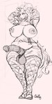 animal_genitalia animal_penis anthro armwear balls big_breasts bodily_fluids breasts clothed clothing corset equine_genitalia equine_penis eyelashes fishnet_armwear fishnet_clothing fishnet_legwear fishnet_thigh_highs front_view genital_fluids genitals gynomorph hair hand_in_hair hand_on_head hands_in_hair hooves huge_breasts huge_thighs intersex leaking_precum legwear lingerie looking_away nipples panties penis precum presenting presenting_penis simple_background slightly_chubby slightly_chubby_anthro slightly_chubby_gynomorph slightly_chubby_intersex smile solo standing striped_body stripes tail thick_thighs thigh_highs topless topless_anthro topless_gynomorph topless_intersex topwear touching_hair underwear unguligrade white_background mcdoogiy laura_(mcdoogle) equid equine mammal zebra 2023 black_and_white digital_drawing_(artwork) digital_media_(artwork) full-length_portrait hi_res monochrome multiple_scenes portrait signature sketch