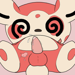 balls bodily_fluids butt cum cum_on_self cumshot ejaculation erection feral fur genital_fluids genitals looking_at_viewer male nude open_mouth orgasm penis presenting simple_background smile solo spiral spiral_eyes tapering_penis booklesslibrary nintendo pokemon generation_3_pokemon mammal pokemon_(species) spinda 1:1 2017 aliasing digital_media_(artwork)