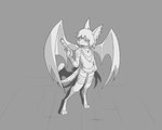 anthro bat_wings biped bottomwear bracelet clothed clothing digitigrade ear_piercing ear_ring feet female femboy fingers fishnet_clothing fur furgonomics furry-specific_piercing garter_belt garter_straps grey_background gun hair handgun holding_gun holding_object holding_ranged_weapon holding_weapon jewelry legwear looking_at_viewer melee_weapon membrane_(anatomy) membranous_wings necklace piercing pistol ranged_weapon ring_piercing shirt simple_background solo standing stockings tattoo thigh_highs toes topwear weapon wings raubr1tter bat hybrid mammal absurd_res black_and_white greyscale hi_res monochrome