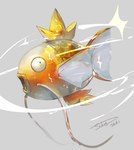 ambiguous_gender glistening glistening_body gold_body gold_scales grey_background legless markings metallic open_mouth scales simple_background solo sparkles tail whiskers white_fin white_markings white_tail wide_eyed yellow_body yellow_scales sukep nintendo pokemon fish generation_1_pokemon magikarp marine pokemon_(species) shiny_pokemon 2021 dated digital_media_(artwork) digital_painting_(artwork) hi_res signature