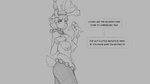 16:9 2020 anthro antlers big_breasts breasts changeling_tale christmas clothing deer dialogue digital_drawing_(artwork) digital_media_(artwork) english_text female fur grey_background hair hat headgear headwear holidays horn looking_at_viewer malcolm_(changeling_tale) mammal monochrome new_world_deer nipples reindeer simple_background solo text watsup widescreen