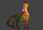 animal_genitalia anthro dragon_tail genital_slit genitals horn intersex maleherm pregnant pregnant_intersex pregnant_maleherm pregnant_taur proud solo taur_lower_pregnancy kevira065 chimera felid feline hybrid lion mammal pantherine taur 2021 hi_res