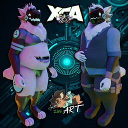 armor bulge clothed clothing fur machine male protogen_armor protogen_visor stomach_maw visor white_body white_fur xca zgf_art protogen 1:1 2025 3d_(artwork) 3d_model_showcase digital_media_(artwork) hi_res
