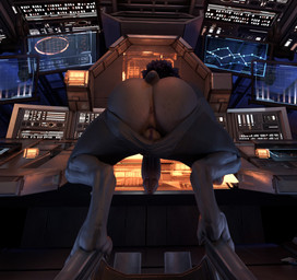accident accidental_exposure anthro anus arm_feathers backsack balls big_butt bodysuit butt claws clothing genitals head_crest head_feathers male penis rear_view skinsuit skirmisher solo tight_clothing archiro_(artist) no-name-no-problem_(modeler) halo_(series) microsoft xbox_game_studios alien avian kig-yar scalie t'vaoan hi_res