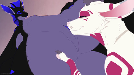 abdominal_bulge animal_genitalia anthro bodily_fluids cum cum_in_own_slit cum_in_self cum_in_slit cum_inside cum_on_face cum_on_self cum_while_sheathed digitigrade duo erection feet foreshortening fur genital_fluids genital_slit genitals holding_leg holding_thigh knot knotted_penis licking_cum long_tongue low-angle_view male male/male open_mouth oral paws penetration penis sex slit_licking slit_penetration slit_play snout_fuck snout_in_slit tail tail_tuft tapering_tail tongue tongue_in_slit tongue_penetration tuft lo-carbquine european_mythology mythology firondraak tiesci dragon furred_dragon furred_scalie mythological_creature mythological_scalie scalie western_dragon wyvern 16:9 animated long_playtime no_sound video widescreen