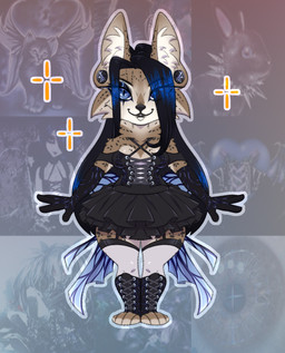 alternative_fashion anthro cheek_tuft clothed clothing dark_hair dress ear_piercing eyeshadow facial_tuft female fluffy fluffy_ears fur gloves goth hair handwear legwear lipstick long_hair makeup markings piercing solo spots spotted_body spotted_fur stockings tuft maxtyan julia_(garedwolf) domestic_cat felid feline felis mammal mixed_breed savannah_cat hi_res