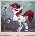 1:1 2022 blackjack_(fallout_equestria) blush butt digital_media_(artwork) equid equine fallout_equestria fan_character female feral foe:_project_horizons hasbro hi_res horn horse inner_ear_fluff looking_at_viewer mammal my_little_pony mythological_creature mythological_equine mythology one_eye_closed open_mouth outside pony shydale solo text tuft unicorn url