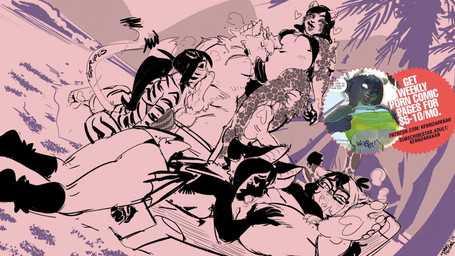 advertisement anthro breasts clothing female genitals group humanoid_genitalia humanoid_penis hybrid_genitalia hybrid_penis intersex intersex/female intersex/male knot knotted_humanoid_penis knotted_penis leopard_spots male melanistic pawpads penis plantigrade seaside spots swimwear kenno_arkkan dandee_(luxar92) fel_(my_life_with_fel) kyra_(nightargen) lina_(werewolfzero) zeke_(werewolfzero) animal_humanoid bat canid canine canis felid humanoid leopard lion mammal pantherine wolf 16:9 2026 adversarial_noise digital_media_(artwork) hi_res monochrome widescreen