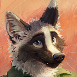 anthro black_body black_fur blue_eyes clothing fur grey_body grey_fur jacket male solo teeth topwear whiskers white_body white_fur latrans aske_(tsarfox64) canid canine fox mammal red_fox silver_fox true_fox 1:1 2025 hi_res