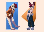 anthro barefoot clothed clothing ears_down ears_up feet female fully_clothed fur green_eyes light midriff multiple_poses pivoted_ears pose solo standing white_body white_fur enginetrap elote_(enginetrap) lagomorph leporid mammal rabbit 2023 digital_media_(artwork) lighting shaded