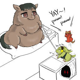 >_< accessory animal_genitalia baby_talk balls black_hair black_tail bodily_fluids brown_body brown_eyes brown_fur brown_hair brown_tail bullying crying excited eyes_closed feral fur genitals glowing glowing_eyes green_body green_fur group hair headband hooves jumping looking_at_another male male_feral mouth_hold orange_hooves pillow pushbutton red_body red_fur sheath sitting tail tears text young young_feral young_male yellowcottoncandy030 fluffy_pony star_wars ambiguous_species fluffy_pony_(species) mammal 1:1 2025 comic digital_media_(artwork) english_text hi_res