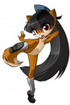 anthro black_hair female hair long_hair nude red_eyes solo bleedman sugar_bits robin_(bleedman) canid canine fox mammal 2:3