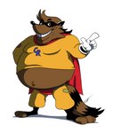 anthro belly captain_rescue male overweight overweight_anthro overweight_male solo timoteilsd adventures_of_sonic_the_hedgehog sega sonic_the_hedgehog_(series) captain_rescue_(character) mammal procyonid raccoon