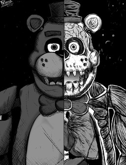 anthro black_background bone bow_(feature) bow_tie brain clothing exposed_muscle eyeball front_view hat headgear headwear heart_(organ) internal looking_at_viewer lung male mostly_nude open_mouth open_smile organs simple_background skeleton skull smile solo teeth top_hat unknown_artist five_nights_at_freddy's scottgames freddy_(fnaf) bear mammal bust_portrait hi_res monochrome portrait
