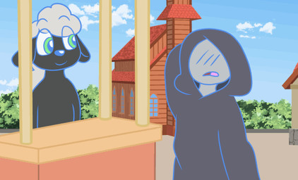anthro container cup duo expansion hyper inflation male potion sky solo town transformation transformation_potion transformation_through_magic weight_gain startlin animal_humanoid arthropod bovid caprine goat human humanoid insect lepidopteran mammal mammal_humanoid moth 2d_animation animated