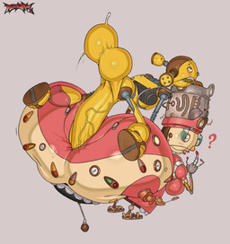 anal anal_fluids anal_penetration balls big_balls big_penis bodily_fluids breasts brown_hair clothing dress duo female female_penetrated genitals grey_background gynomorph gynomorph/female gynomorph_penetrating gynomorph_penetrating_female hair huge_balls huge_penis humanoid_genitalia humanoid_penis hyper hyper_balls hyper_genitalia hyper_penis intersex intersex/female intersex_penetrating intersex_penetrating_female looking_back machine non-mammal_breasts not_furry oblivious penetration penis pink_body pleased_expression pseudo_clothing pseudo_hair question_mark sex side_boob simple_background what yellow_body redalarm blue_sky_studios robots_(film) aunt_fanny_(robots) piper_pinwheeler humanoid robot robot_humanoid 2025 absurd_res digital_drawing_(artwork) digital_media_(artwork) hi_res