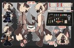 4_toes 5_fingers anthro anthrofied black_bottomwear black_clothing black_footwear black_pants black_shirt black_shoes black_topwear blonde_hair blue_eyes bottomwear brown_body brown_fur claws clothed clothing countershade_face countershading dipstick_ears dipstick_tail ear_markings evergreen_tree explosives featureless_crotch feet finger_claws fingers fluffy fluffy_tail footwear forest front_view fully_clothed fur gloves_(marking) grenade gun hair handgun holding_gun holding_object holding_ranged_weapon holding_weapon jacket knife leg_markings male markings multicolored_ears multiple_poses nude open_clothing open_jacket open_topwear pants pawpads pine_tree pink_pawpads pistol plant plushie pointy_ears police police_uniform pose prick_ears ranged_weapon rear_view shirt shotgun socks_(marking) solo tail tail_markings tattoo toes tongue tongue_out topwear tramp_stamp tree tribal tribal_tattoo uniform weapon pebblefroot capcom resident_evil leon_kennedy canid canine canis coyote domestic_dog german_shepherd herding_dog hybrid mammal pastoral_dog procyonid raccoon 2025 hi_res model_sheet