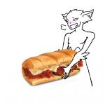 anthro blush food food_censorship food_fetish half-closed_eyes humor male narrowed_eyes open_mouth sandwich_(food) simple_background solo submarine_sandwich suggestive suggestive_food saturnparadox third-party_edit sandwich_censorship imp 1:1 2016 censored digital_media_(artwork) low_res meme mixed_media photography_(artwork)