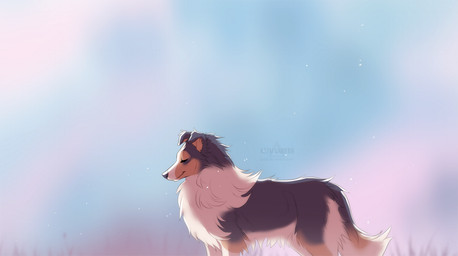 black_body black_fur black_nose eyelashes eyes_closed female feral floppy_ears fur long_snout markings nude orange_markings outside side_view sky smile snout solo tail white_body white_fur azzai canid canine canis domestic_dog herding_dog mammal pastoral_dog sheepdog shetland_sheepdog 2018 colored digital_drawing_(artwork) digital_media_(artwork) shaded