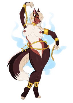 4_toes 5_fingers anthro biped breasts collar curvy_figure dancing ear_piercing ear_ring feet female fingers fluffy fluffy_tail genitals hair inner_ear_fluff long_hair looking_at_viewer nipples piercing ring_piercing simple_background smile smiling_at_viewer solo standing tail text thick_thighs toes tuft voluptuous vulva white_background white_hair white_inner_ear_fluff wide_hips year kitsunewaffles-chan mocha_(directorscar) canid canine mammal 2018 absurd_res artist_name dated digital_media_(artwork) hi_res shaded