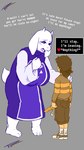 2022 3_toes 9:16 age_difference anthro barefoot big_breasts big_butt bigbeanpole blush blush_lines boss_monster_(undertale) bottomwear bovid breasts butt caprine clothed clothing curvy_figure dialogue duo english_text fakeryway fangs feet female floppy_ears fluffy fluffy_tail frisk_(undertale) fur grey_background hand_on_shoulder heart_symbol hi_res horn huge_breasts human larger_anthro larger_female long_ears looking_at_another looking_down male mammal mature_anthro mature_female older_anthro older_female plantigrade purple_clothing purple_eyes scut_tail shirt short_tail shorts simple_background size_difference smaller_human smaller_male stick tail tail_tuft talking_to_another talking_to_partner teeth text toes topwear toriel tuft tunic undertale undertale_(series) voluptuous white_body white_fur wide_hips worried worried_face worried_look younger_human younger_male