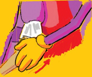anthro blue_clothing blue_dress clothing doll dress duo female fur gloves handwear male purple_body purple_fur rag_doll_(toy) simple_background tan_body yellow_background yellow_clothing yellow_gloves yellow_handwear light-koe-pinsky glitch_productions the_amazing_digital_circus jax_(tadc) ragatha_(tadc) animate_inanimate lagomorph leporid living_doll living_toy mammal rabbit