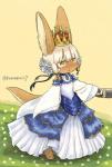 alternative_fashion ambiguous_gender ball_gown barefoot blush clothing crown dress feet hair headgear hime_lolita j-fashion lolita_(fashion) solo white_hair young kawasemi27 made_in_abyss nanachi lagomorph mammal narehate hi_res