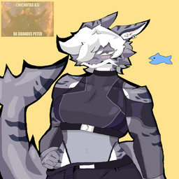 anthro breasts female grey_body grey_skin hair navel non-mammal_breasts non-mammal_navel roblox_skin simple_background solo white_hair rip_riox roblox fan_character aquatic fish requiem_shark robloxian shark tiger_shark 1:1 2025 absurd_res digital_media_(artwork) hi_res