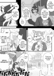 anthro biceps big_muscles canid canine canis clothing comic cotton_(artist) dialogue domestic_dog english_text fur greyscale male mammal monochrome muscular muscular_male natsume_(tooboe_bookmark) nitobe shirt tank_top text tooboe_bookmark topwear