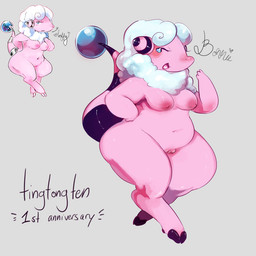 2014 <3 anthro blue_eyes bonnie_(tingtongten) breasts female flaaffy grey_background looking_at_viewer navel nintendo nipples nude open_mouth orb pink_body pokémon pussy simple_background slightly_chubby solo standing tingtongten video_games wide_hips

Rating: Explicit
Score: 12
User: Mienshao
Date: October 03, 2014