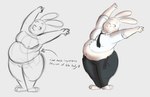 anthro belly belly_overhang belt_snap big_belly fur ill_fitting_clothing love_handles male moobs overweight overweight_male slightly_chubby slightly_chubby_male solo white_body white_fur secret-bunny sebastian_(secret-bunny) lagomorph mammal hi_res