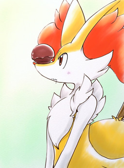ambiguous_anthro ambiguous_gender anthro arm_tuft biped blush bodily_fluids cheek_tuft chest_tuft drooling facial_tuft flat_chested fur gradient_background inner_ear_fluff mouth_closed multicolored_body multicolored_fur nude_ambiguous nude_anthro object_in_tail orange_body orange_eyes orange_fur orange_inner_ear_fluff orange_nose pointy_ears poke_puff prick_ears saliva shoulder_tuft side_view simple_background solo standing stick stick_in_tail tail textured tuft wavy_mouth white_body white_fur yellow_body yellow_fur yellow_tail eiroru nintendo pokemon braixen canid generation_6_pokemon mammal pokemon_(species) 2021 colored digital_drawing_(artwork) digital_media_(artwork) half-length_portrait hi_res portrait shaded
