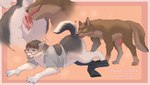 animal_genitalia blush butt clothed clothing duo eyewear fellatio female feral feral_transformation fur gender_transformation genitals glasses growth hair human_to_feral male male/female mtf_transformation nipples nude open_mouth oral penile penis pussy sex simple_background smile species_transformation tail tongue torn_clothing transformation momomichi_nsfw balto_(series) universal_studios balto thebaseballfur canid canine canis domestic_dog human husky hybrid mammal nordic_sled_dog spitz wolf wolfdog absurd_res colored digital_drawing_(artwork) digital_media_(artwork) hi_res shaded watermark