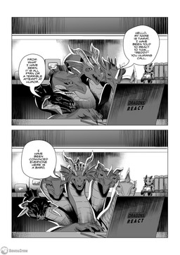 2_horns 5_heads anthro claws computer conjoined dialogue electronics finger_claws frown half-closed_eyes horn inside laptop looking_at_viewer multi_head narrowed_eyes scales sharp_teeth speech_bubble talking_to_viewer teeth text unimpressed youtube_play_button dove_and_crow european_mythology greek_mythology mythology reaction_guys tiamat_(dnd) dragon hydra mythological_creature mythological_scalie scalie western_dragon 2025 absurd_res english_text hi_res
