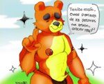 anthro male muscular solo mrlls animal_crossing nintendo teddy_(animal_crossing) bear mammal hi_res