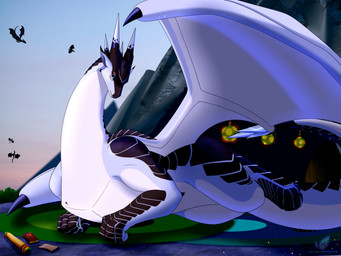 book cave evening female feral lamp lantern looking_aside membrane_(anatomy) membranous_wings raised_wings rug scroll solo wings blueondrive mythology wings_of_fire themis_(blueondrive) dragon hybrid icewing_(wof) mudwing_(wof) mythological_creature mythological_scalie scalie hi_res