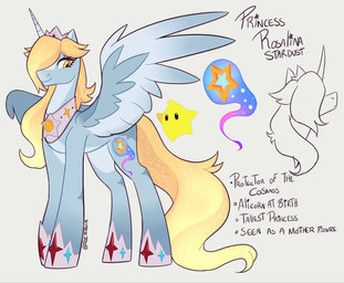 ambiguous_gender armor beady_eyes black_eyes blonde_mane blue_body blue_fur blue_horn blue_wings crown cutie_mark duo feathered_wings feathers featureless_limbs female feral flying fur gem gradient_background grey_background grey_mane headgear horn larger_female larger_feral long_mane long_tail looking_down looking_down_at_another mane mane_over_eye mouthless multicolored_body multicolored_fur multicolored_wings noseless peytral ponification princess quadruped royalty ruby_(gem) sabatons simple_background size_difference smaller_ambiguous smile smiling_at_another tail text tiara unicorn_horn wings yellow_body yellow_eyes yellow_skin yellow_tail feeniroir hasbro mario_bros my_little_pony mythology nintendo super_mario_galaxy princess_rosalina_stardust rosalina_(mario) equid equine luma mammal mythological_creature mythological_equine winged_unicorn 2024 artist_name character_name colored crossover digital_drawing_(artwork) digital_media_(artwork) english_description english_text hi_res shaded