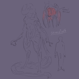 2_toes 3_fingers 4_eyes anthro blush body_blush butt_blush digitigrade feet female fingers larger_female long_tail male multi_eye ovaries simple_background size_difference solo tail text thick_thighs toes unusual_anatomy uterus x-ray_view skinnedteeth human mammal 1:1 absurd_res digital_drawing_(artwork) digital_media_(artwork) english_text hi_res monochrome signature sketch