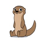 black_eyes black_nose brown_body brown_fur fur looking_at_viewer male nude paws simple_background sitting solo tail tail_motion tailwag white_background nikraccoom mammal mustelid otter 2021 animated digital_media_(artwork) hi_res short_playtime