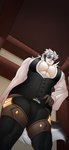 abs big_pecs black_hair claws hair hand_on_hip long_hair looking_at_viewer looking_down looking_down_at_viewer male pecs solo tail white_hair ahegarou fire_emblem fire_emblem_fates fire_emblem_heroes mythology nintendo pec_pov_meme keaton_(fire_emblem) animal_humanoid canid canid_humanoid canine canine_humanoid human humanoid mammal mammal_humanoid mythological_canine mythological_creature werecanid werecanine werecreature werewolf wolf_humanoid wolfskin absurd_res hi_res