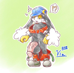 anthro balls balls_expansion big_balls big_penis bottomwear bottomwear_down clothed clothing expansion genital_expansion genitals huge_balls huge_penis hyper hyper_balls hyper_genitalia hyper_penis interrobang male pants pants_down partially_clothed penis penis_expansion solo vein veiny_penis juuokutya bandai_namco klonoa_(series) klonoa domestic_cat felid feline felis mammal