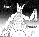 2016 anthro belly belly_scales big_penis bloated bottomwear clothing comic domestic_cat dragon duo english_text erection felid feline felis female genitals horn if_hell_had_a_taste male mammal marci_hetson monochrome muscular muscular_anthro muscular_male mythological_creature mythological_scalie mythology nude open_mouth overweight overweight_anthro overweight_female pants penile_spines penis scales scalie scar shirt skylar_fidchell tail text topwear undressing viroveteruscy