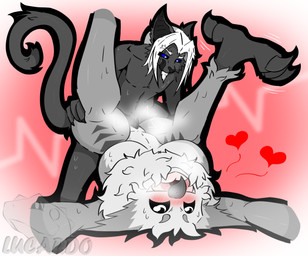 age_difference ahegao anthro beard black_body black_fur black_sclera blush bodily_fluids digitigrade dominant dominant_male duo facial_hair feathers female fur genitals grey_body grey_fur hair heart_symbol humanoid_genitalia humanoid_penis looking_pleasured male male/female messy messy_hair older_male open_mouth penetration penis piledriver_position rough_sex scar sex simple_background steam sweat sweatdrop tongue tongue_out vaginal vaginal_penetration white_beard white_facial_hair white_hair lucardo_cruz lunaphina_(lucardo_cruz) avian bird domestic_cat felid feline felis humanoid mammal owl vampire absurd_res hi_res