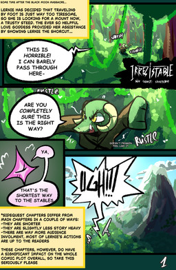 anthro clothed clothing dialogue duo female horn open_mouth speech_bubble text yellow_eyes brradett lernie_(brradett) love_goddess_(brradett) scalie absurd_res colored comic digital_media_(artwork) english_text hi_res