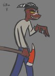 anthro axe male solo spade_tail tail vhallur helluva_boss humanoid imp absurd_res colored hi_res sketch