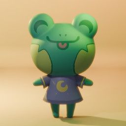 ambiguous_gender clothing eyes_closed green_body green_skin lily_pad plant shirt solo standing tongue tongue_out topwear conditional_dnp nikoyishi amphibian frog 1:1 2024 3d_(artwork) blender_(artwork) blender_eevee_(artwork) digital_media_(artwork) hi_res